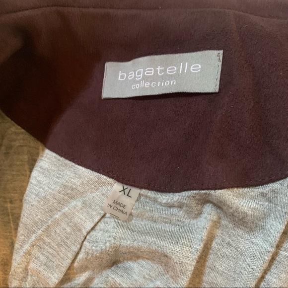 EUC faux suede plum bagatelle motojacket size L - Picture 3 of 4